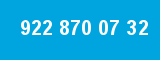 922 870 07 32 922 870 07 32